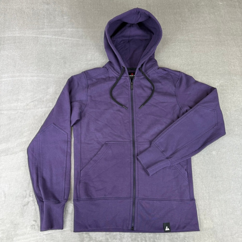 American Giant Classic Full Zip Hoodie Mens Small Purple Heavy $168 USA New NWOT